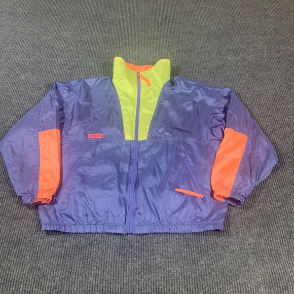 VTG Columbia Jacket Womens XL Blue Nylon Removable Liner Bugaboo Retro Hiking‎ - Picture 1 of 16